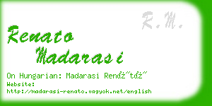 renato madarasi business card